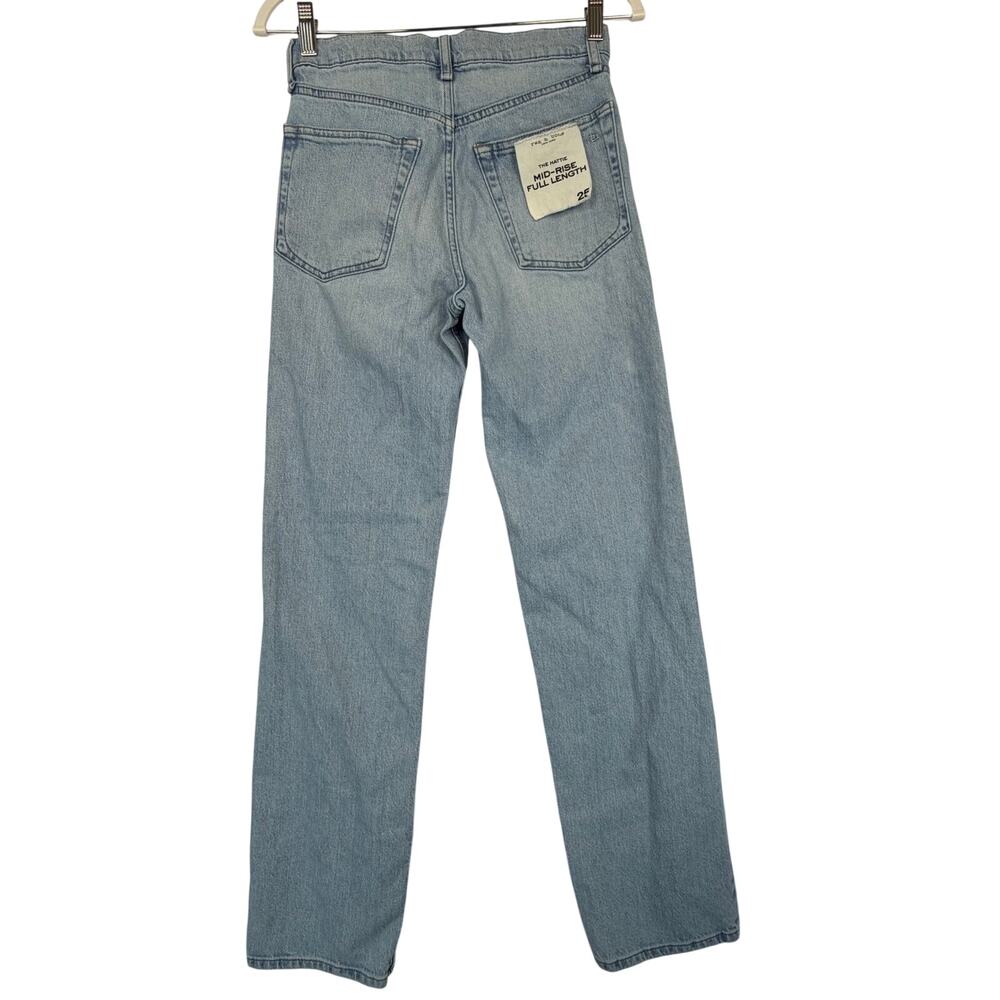 NWT Rag & Bone The Hattie Mid-Rise Full Straight Jeans Women 25 Blue Light $268 - Picture 3 of 11